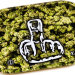V SYNDICATE Buds Middle Finger Metal Rollin Tray