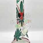 PHOENIX GLASS Bug Eyed Weed Leaf Bong