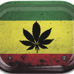 V SYNDICATE Rasta Leaf metal Rolling Tray