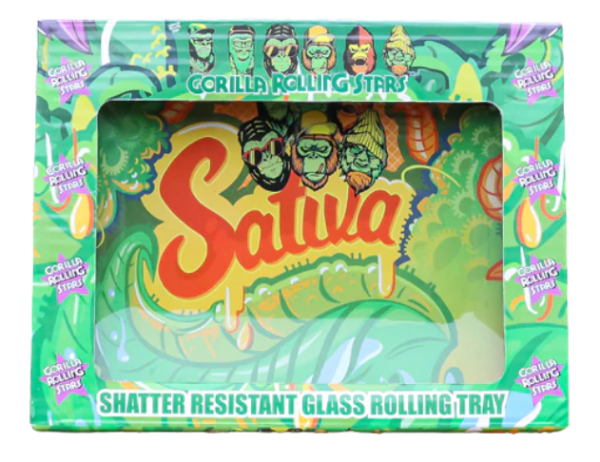 Gorilla Rolling Star Glass Rolling Tray Sativa