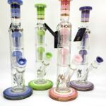 Phoenix Glass Pastel Tube Double 8 Arm Perc